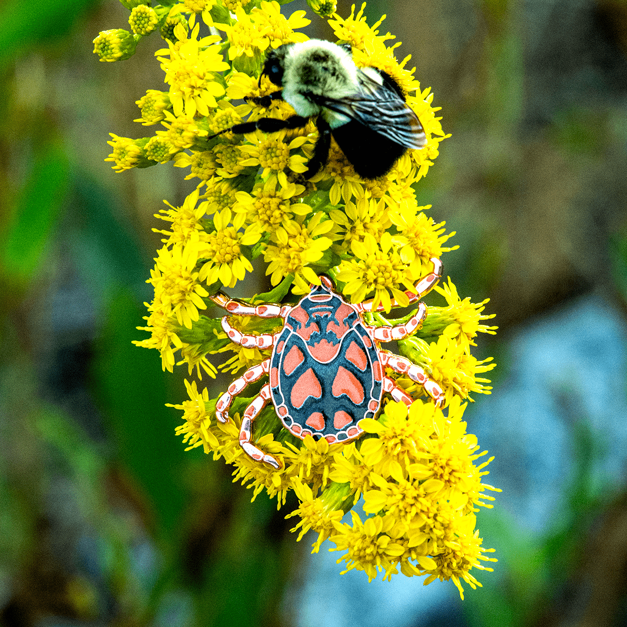 Rhinoceros Tick Enamel Pin by The Roving House