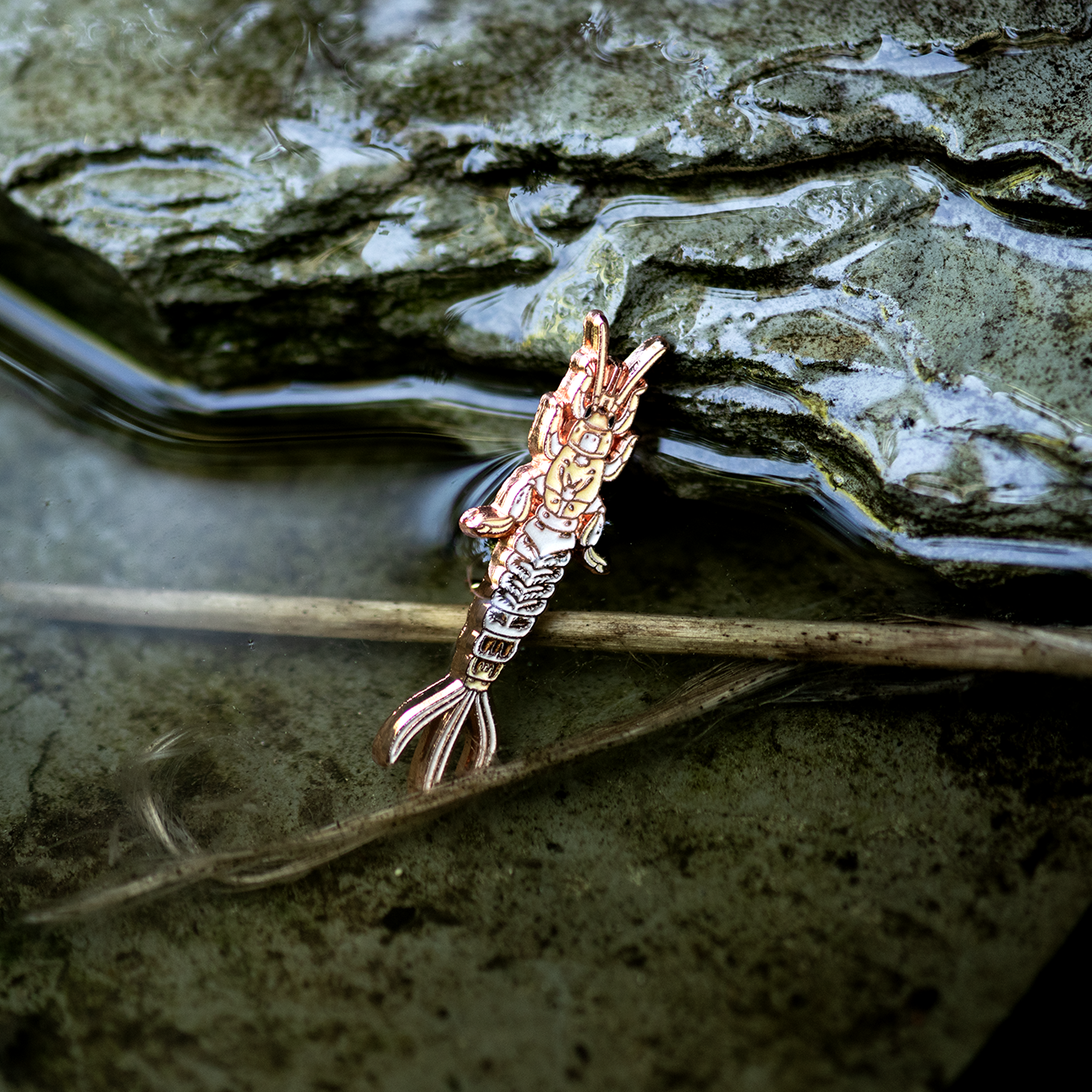 Green Drake Mayfly Nymph Enamel Pin