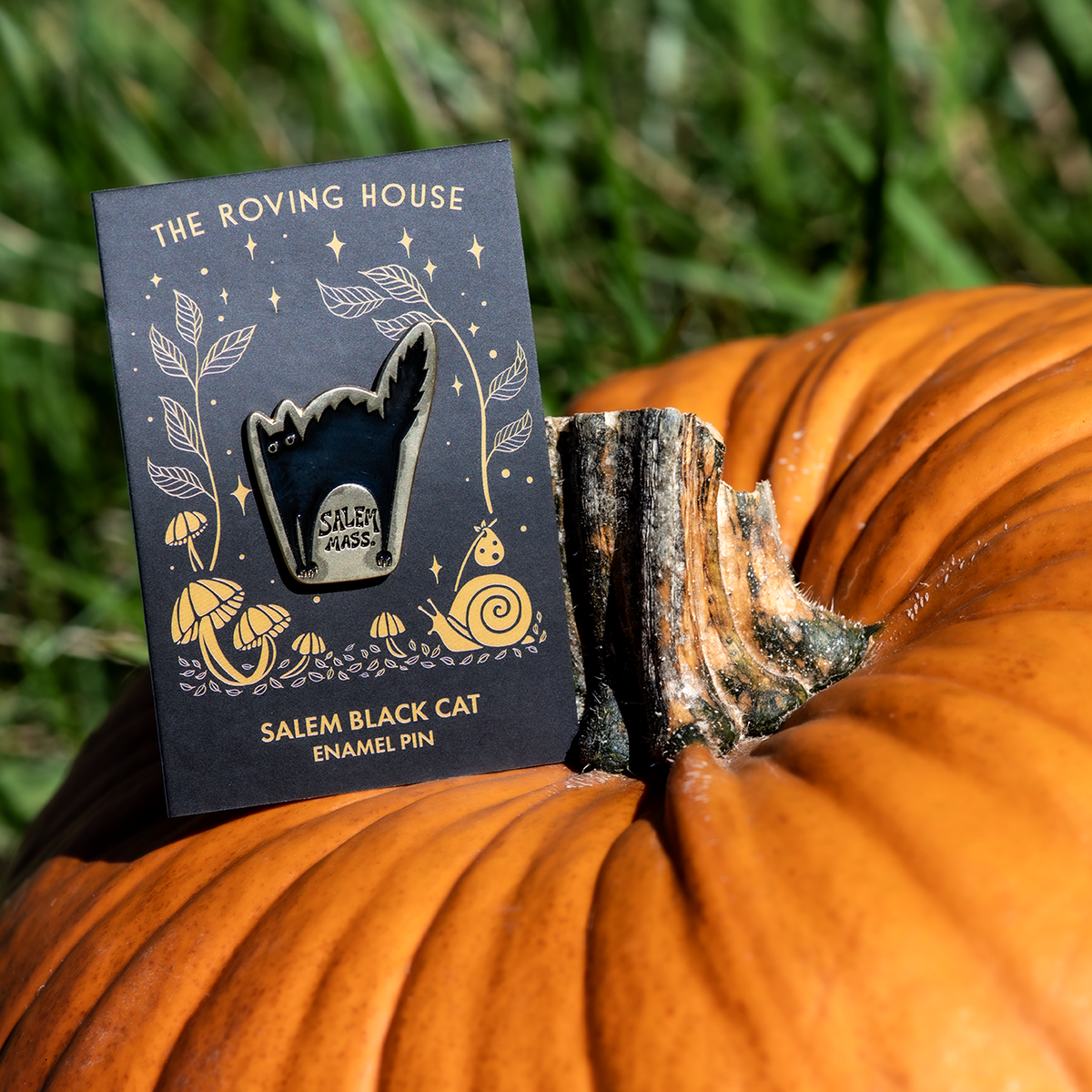 Salem Massachusetts Black Cat Enamel Pin