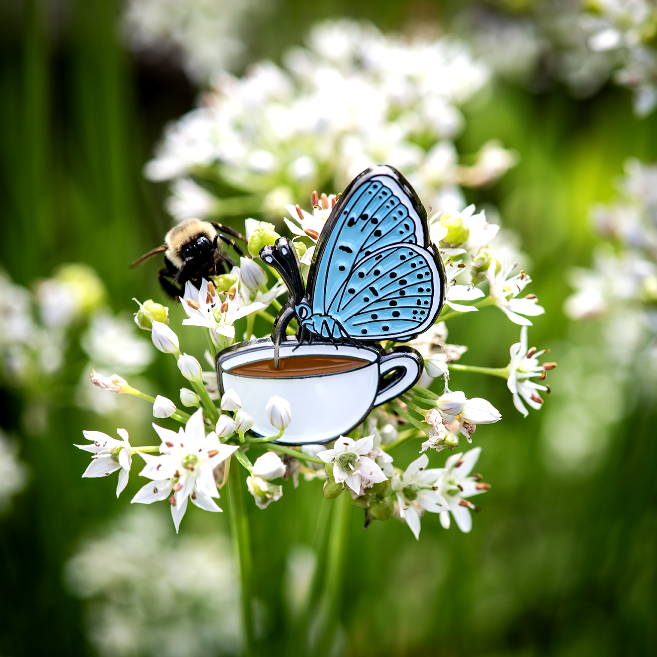 Sips the Butterfly | Coffee Club Enamel Pin