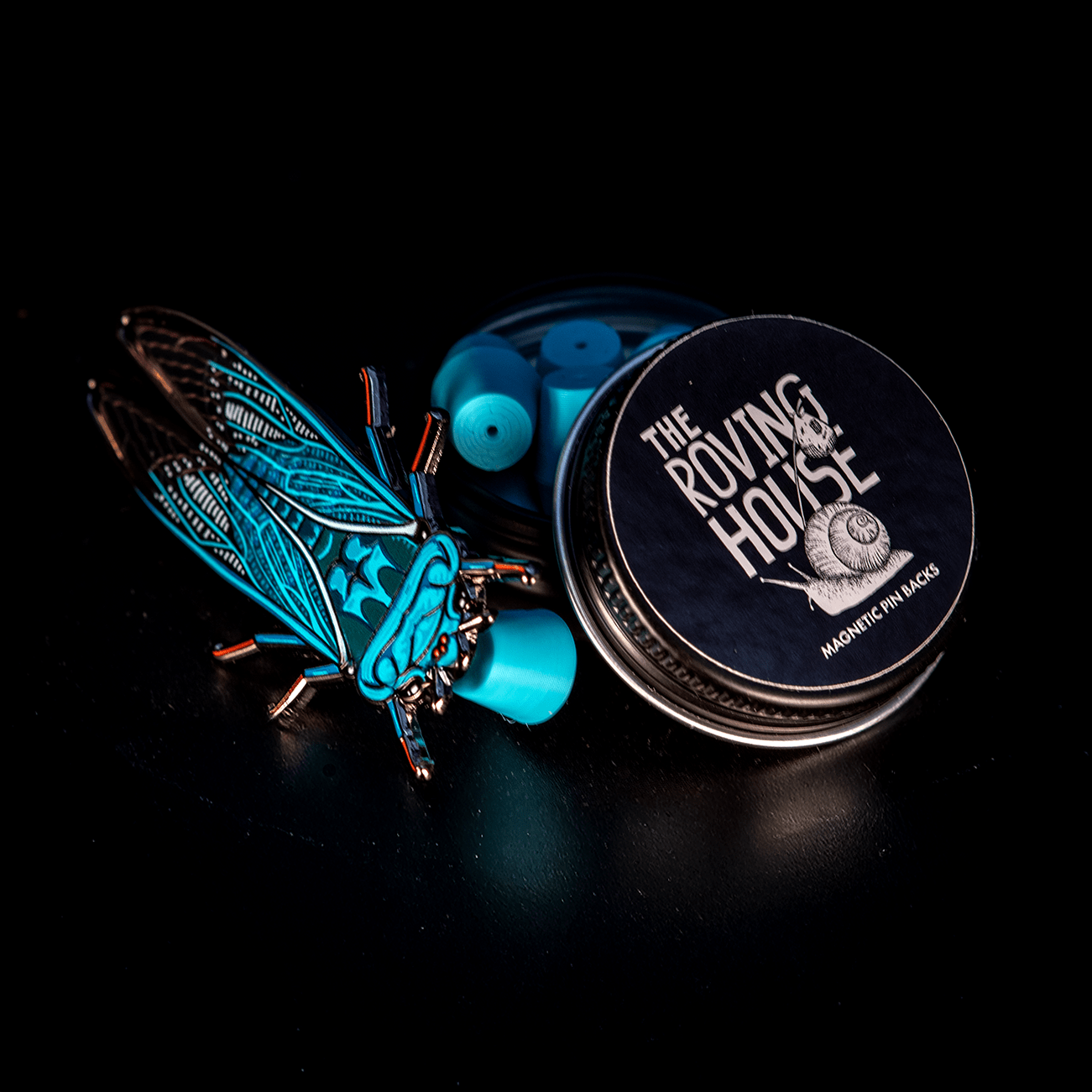 Magnetic Pin Backs for Enamel Pins by The Roving House