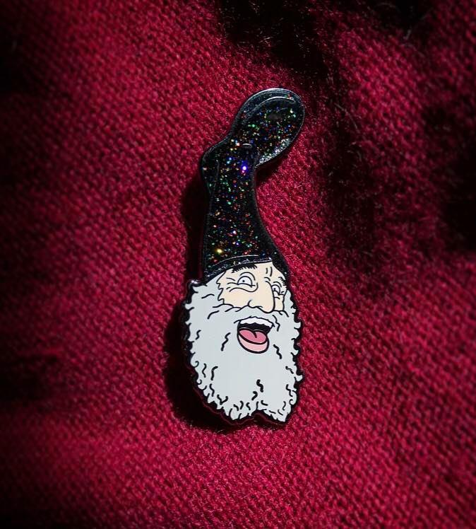 Vermin Supreme Glitter Enamel Pin