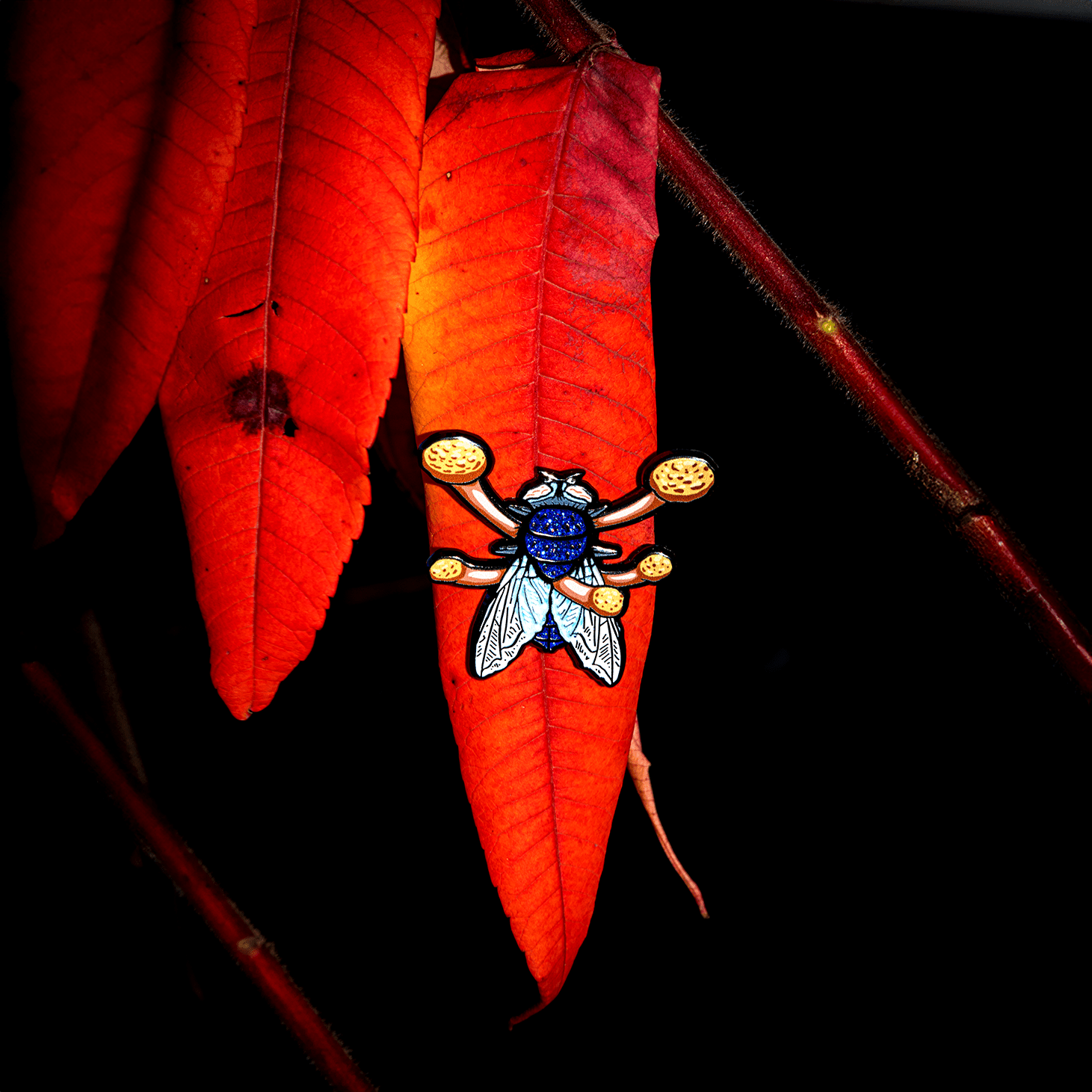 Cordyceps Zombie Fly Enamel Pin by The Roving House