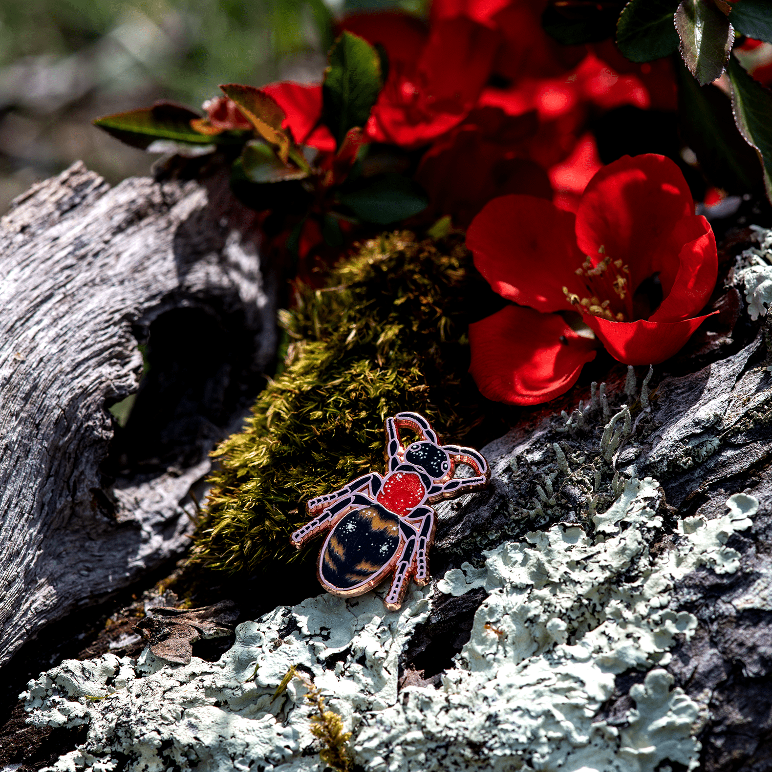 Large Velvet Ant Enamel Pin by The Roving House