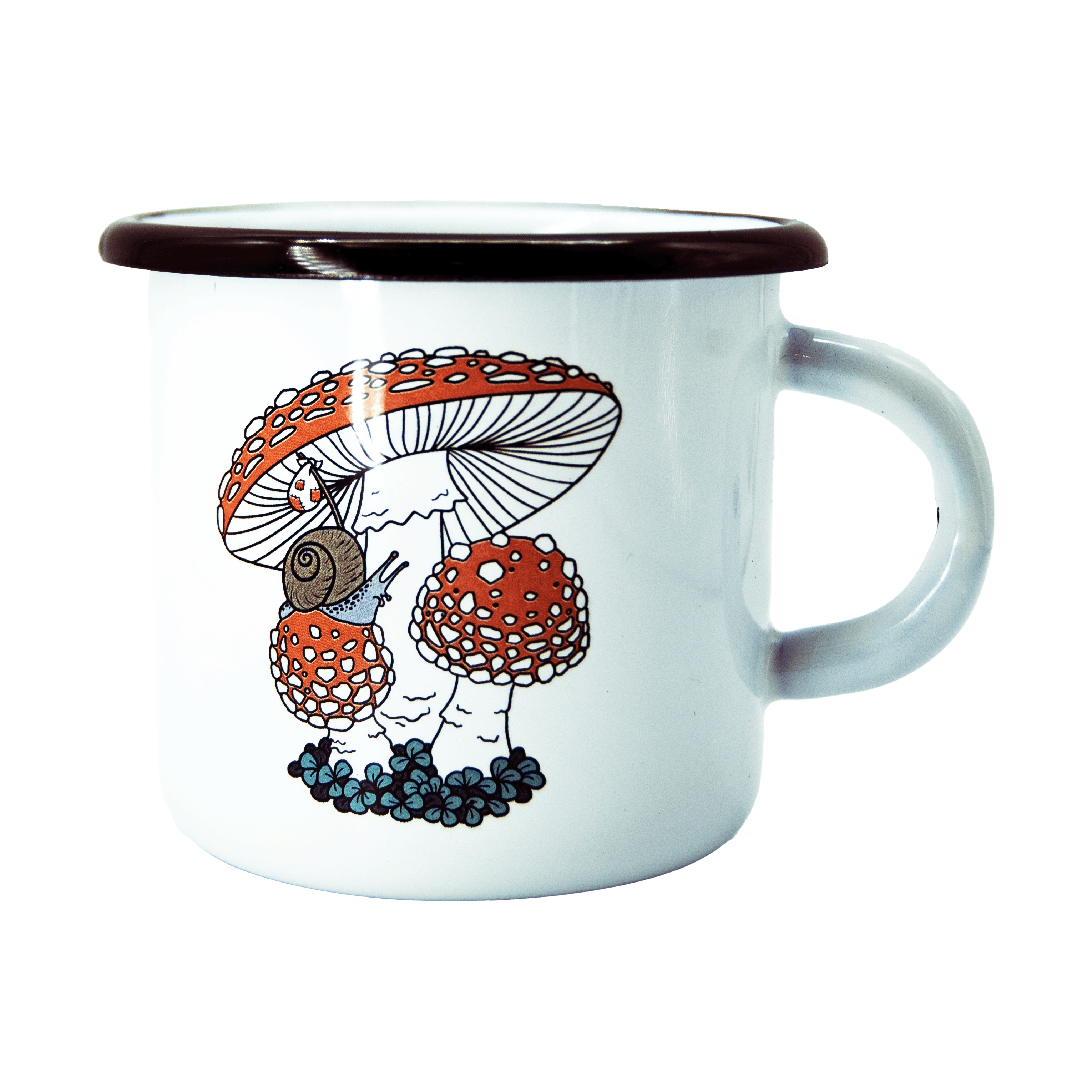 Agaric Adventures Snail and Mushroom Camper Mug