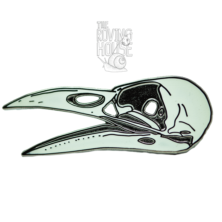 Crow Skull Hard Enamel Pin