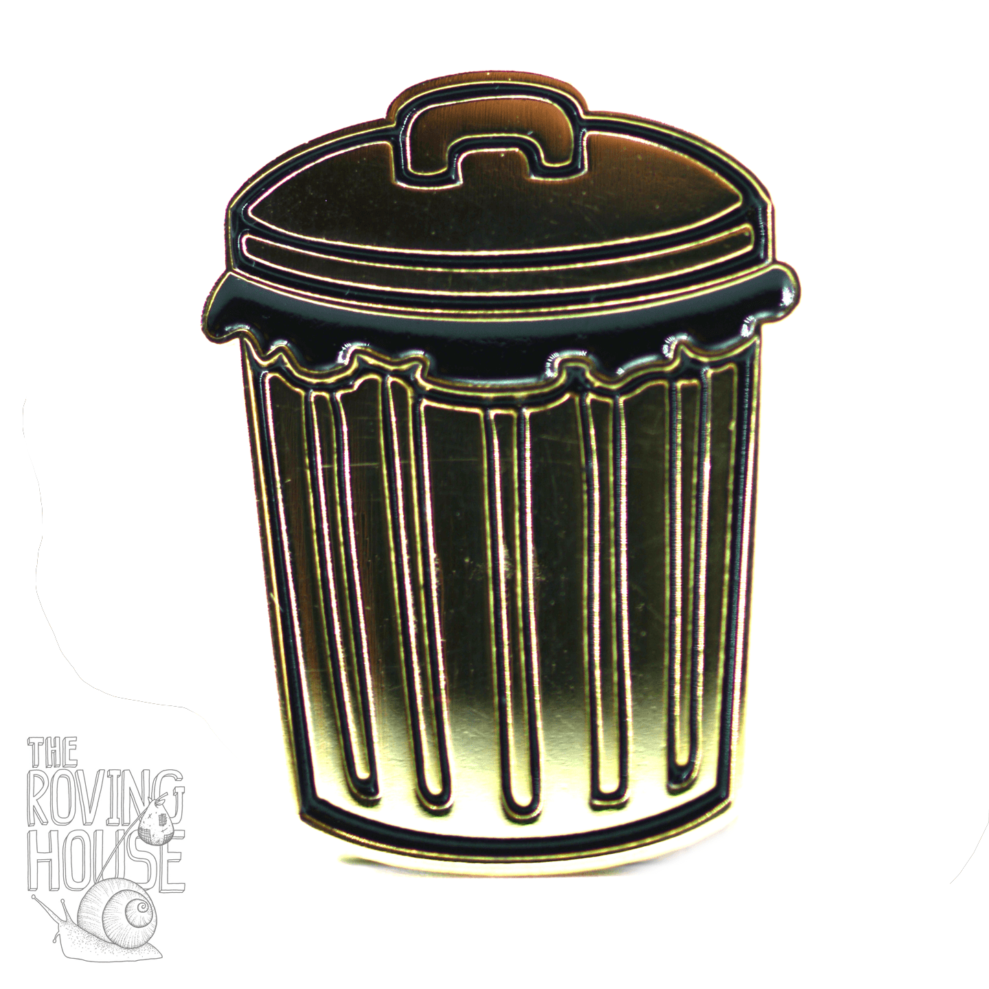 Golden Trash Can Pin