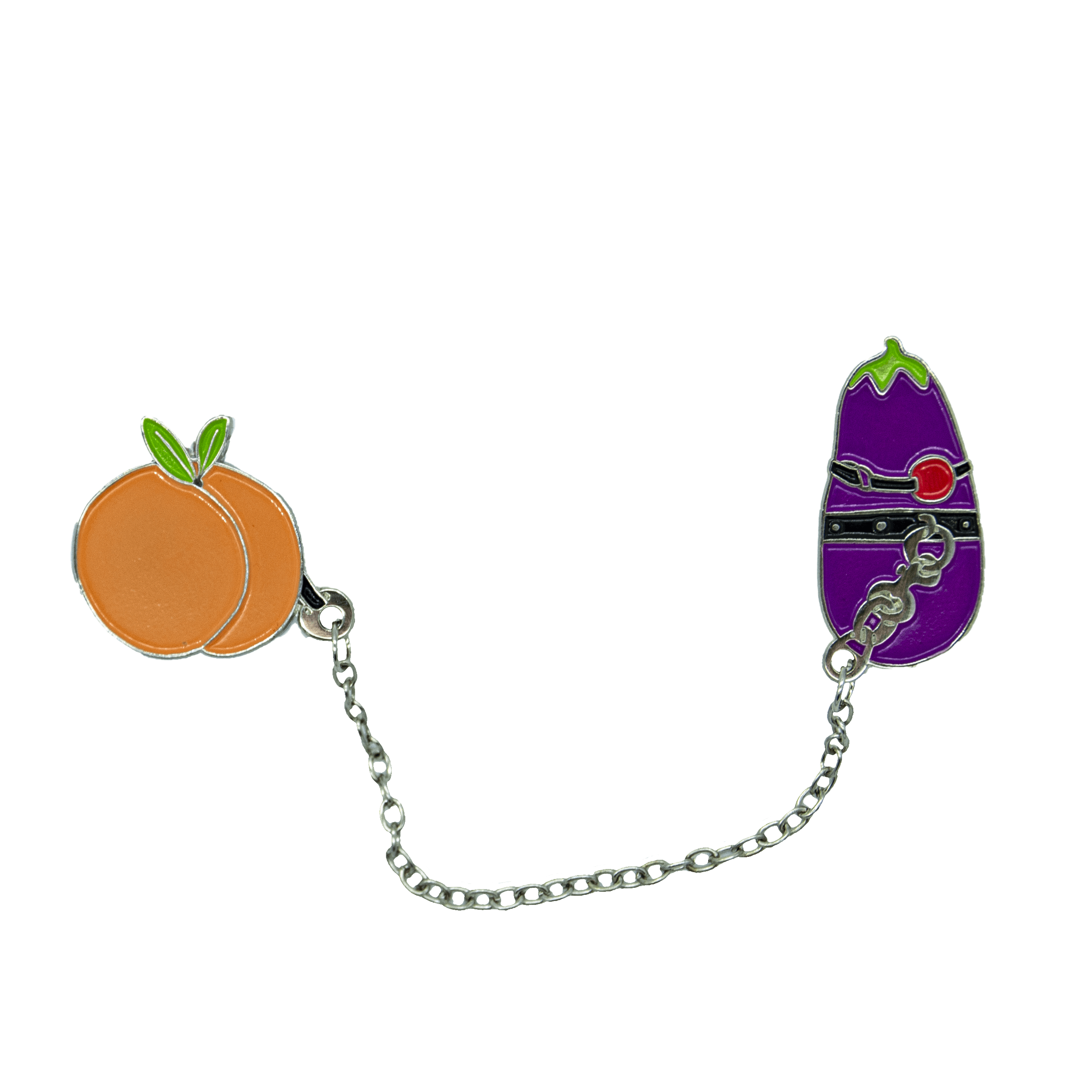 🍑 ⛓ 🍆 Forbidden Fruit Pin Set