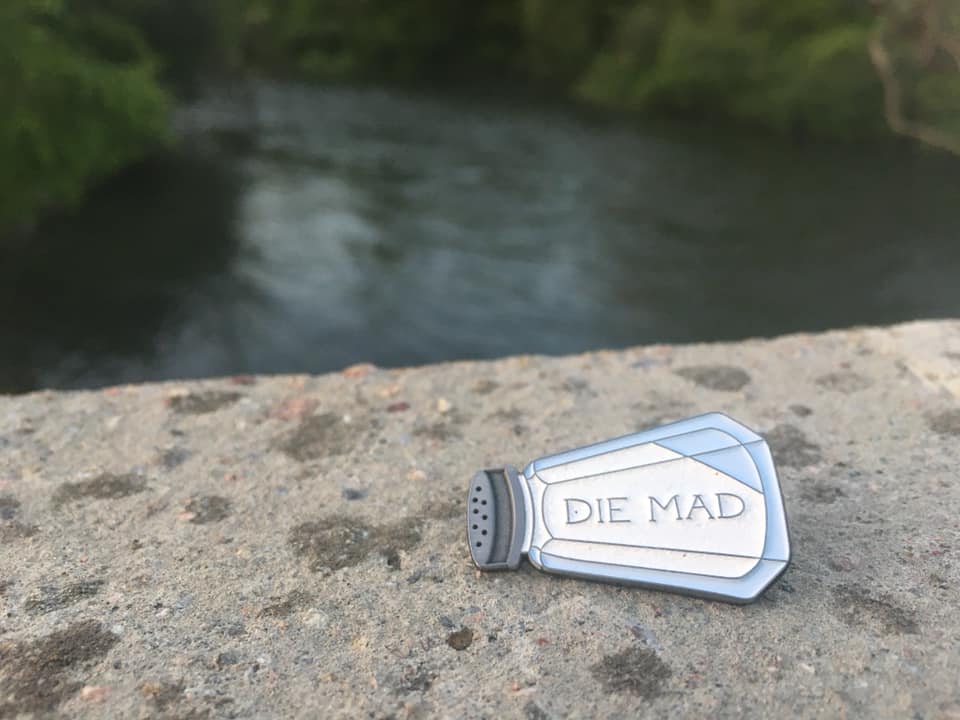 Die Mad Salt Shaker Enamel Pin