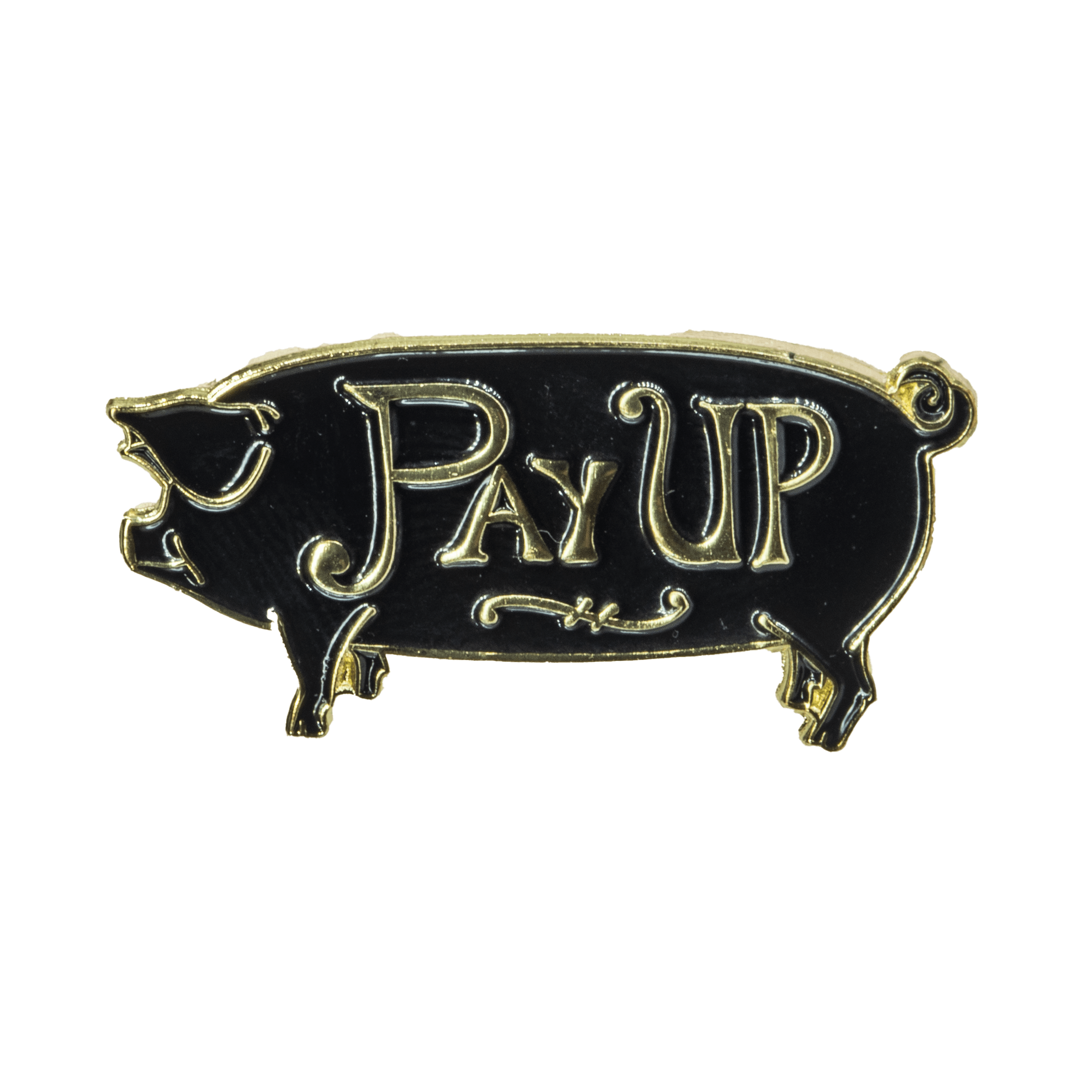 Pay-Up Pig Enamel Pin - Blackout by The Roving House