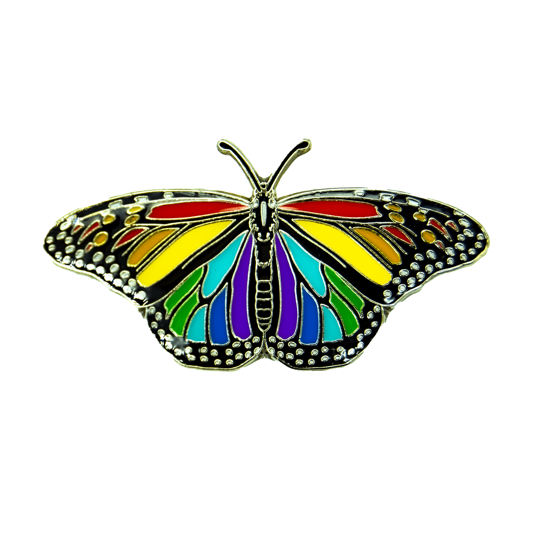 Rainbow Monarch Pride Pin