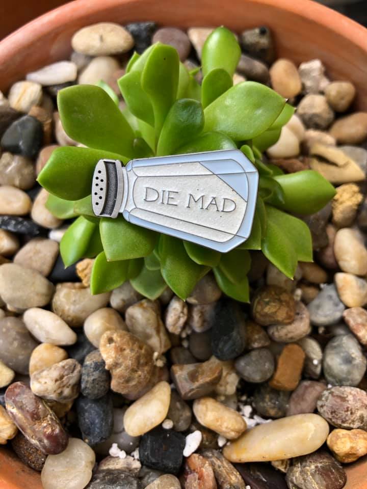 Die Mad Salt Shaker Enamel Pin