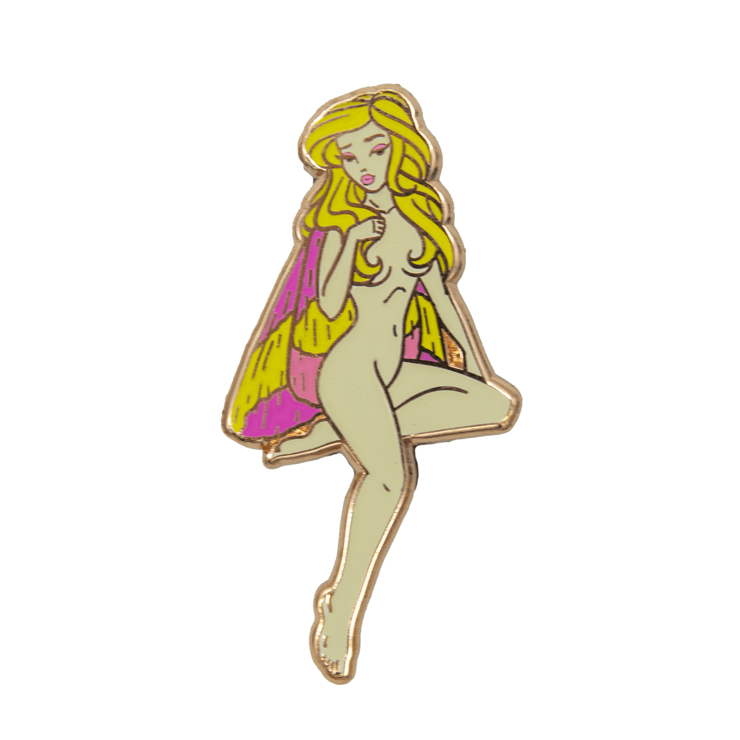 Rosy Maple Moth Fairy Pin