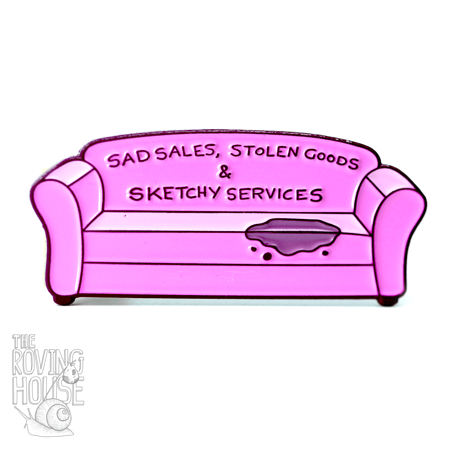 Sad Sales "Squirted Couch" Pin - Limited Edition Pink