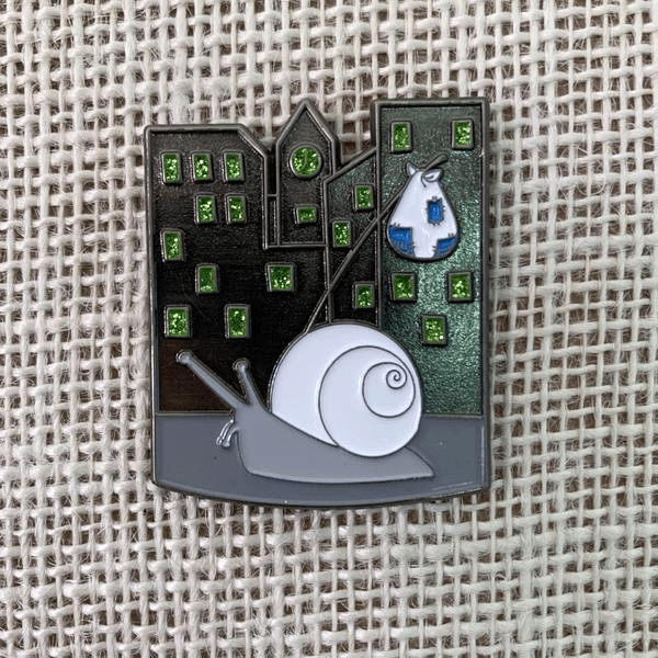 Snail Pin 1.1 - “City Glitter”