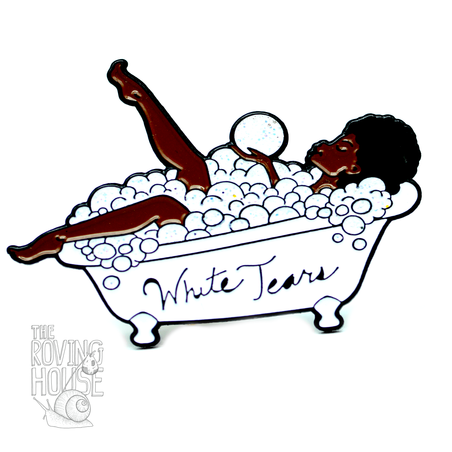 White Tears Enamel Pin